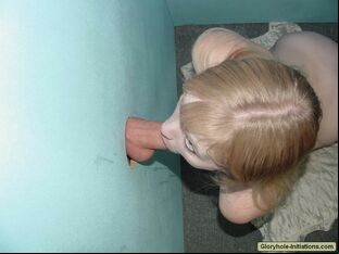 Caucasian nymph Meadow gags on shaft while on her knees at a